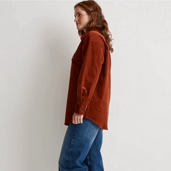 NWT Madewell Corduroy Twill Oversized Shirt Jacket - Picture 4 of 14